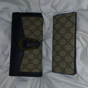 Gucci Black and Cream Clutch with Gold Accent